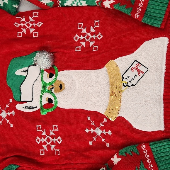 Llama Christmas sweater size M - Picture 3 of 8